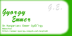 gyorgy emmer business card